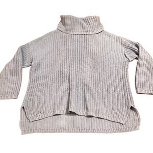 Haven Well Within Blue Knit Funnel Neck Cotton Acrylic Sweater Size XL Casual